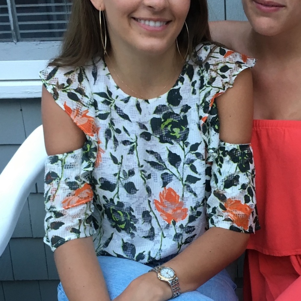 Club Monaco floral blouse
